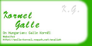 kornel galle business card