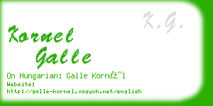 kornel galle business card